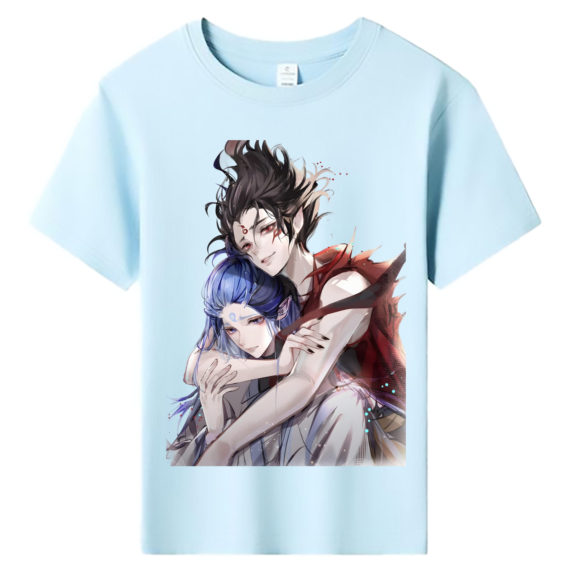 （画像用） Ne Zha 2 ナタ 魔童の大暴れ 綿100％キッズTシャツ（フロントプリント）